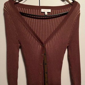 Kookai Sadie Button Midi Dress - Size 1 (38) / Coco